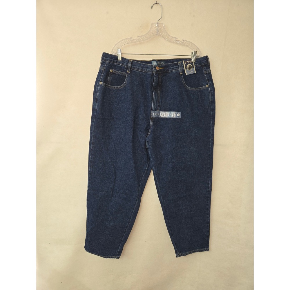 Avenue Blues Classic Jeans Women 22 Petite Dark Wash High Rise Cotton‎ 7159 New